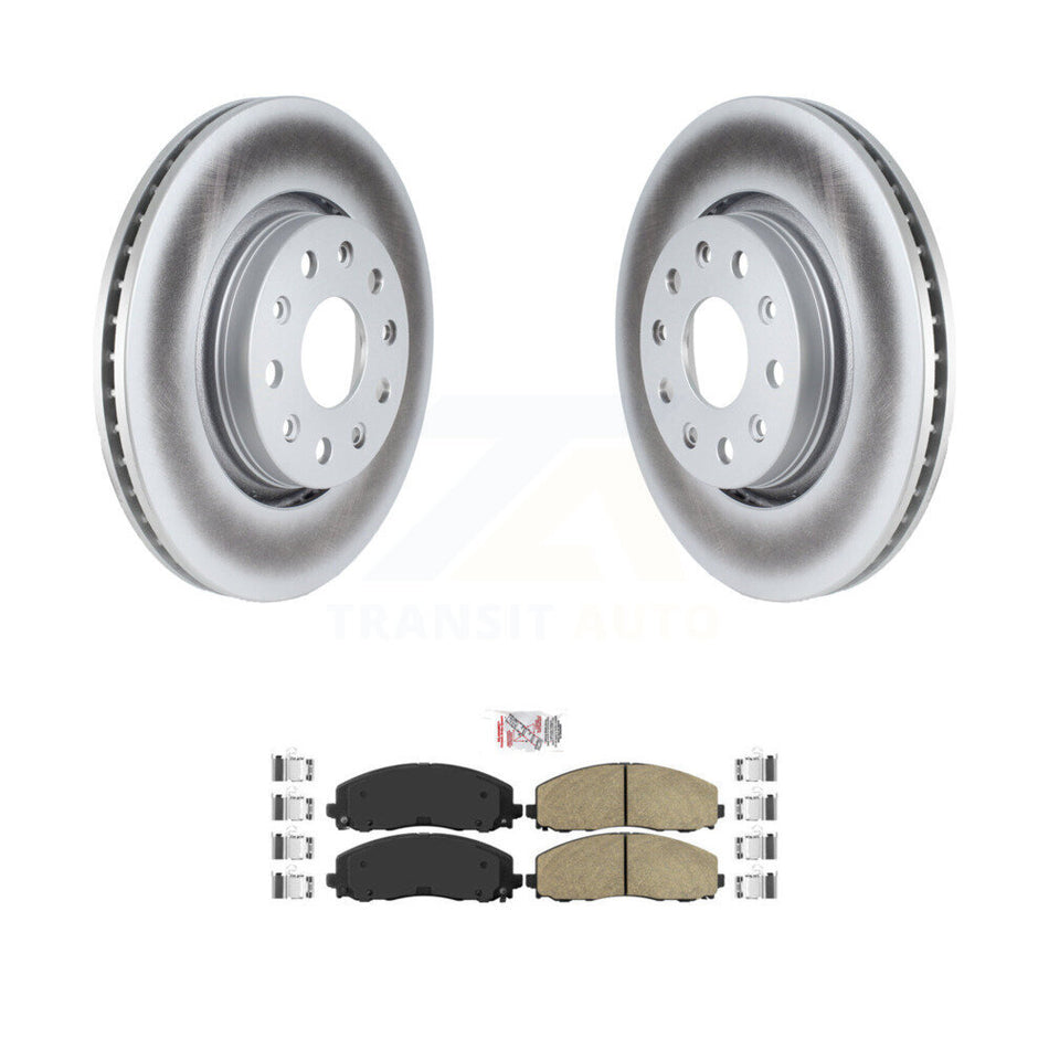 Front Coated Disc Brake Rotors And Ceramic Pads Kit For Jeep Wrangler Gladiator KGA-101047