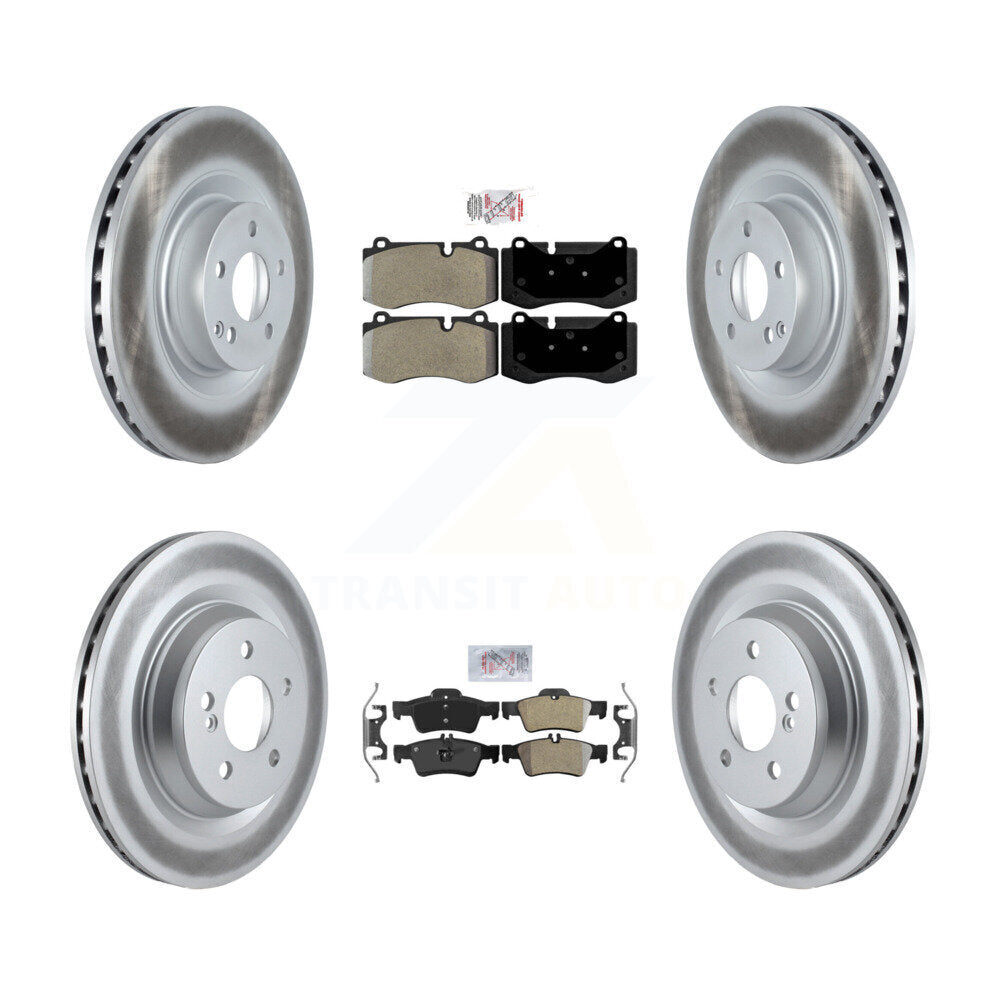 Front Rear Semi-Metallic Pad Coat Brake Rotors Kit For Mercedes-Benz S550 S450 SL550 S350 KGA-101056