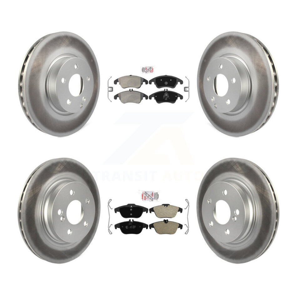 Front Rear Semi-Metallic Pad Coated Disc Brake Rotor Kit For Mercedes-Benz C300 C350 E350 KGA-101064