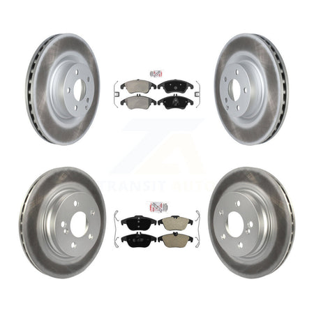 Front Rear Semi-Metallic Pads And Coated Disc Brake Rotors Kit For Mercedes-Benz E550 KGA-101071