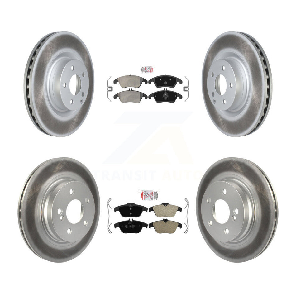 Front Rear Semi-Metallic Pads And Coated Disc Brake Rotors Kit For Mercedes-Benz E550 KGA-101071