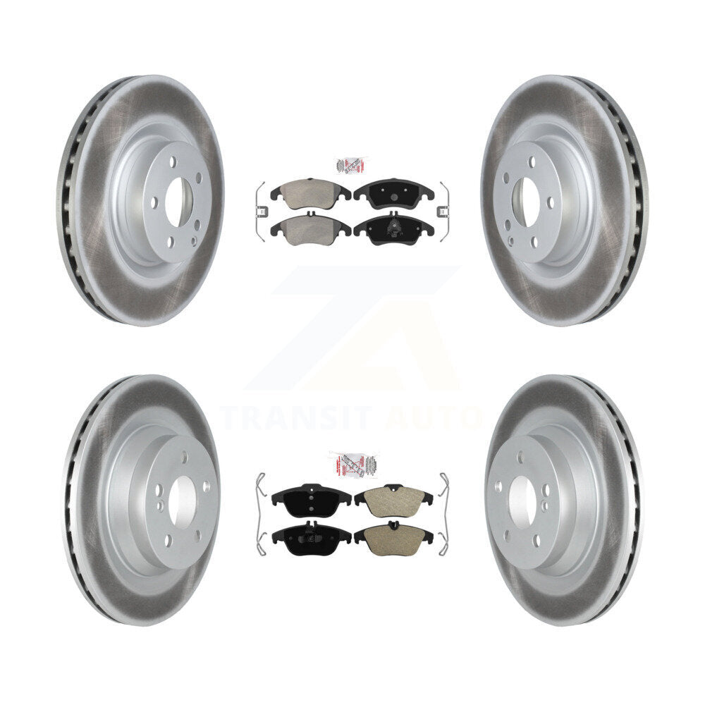 Front Rear Semi-Metallic Pads And Coated Disc Brake Rotors Kit For Mercedes-Benz E550 KGA-101072