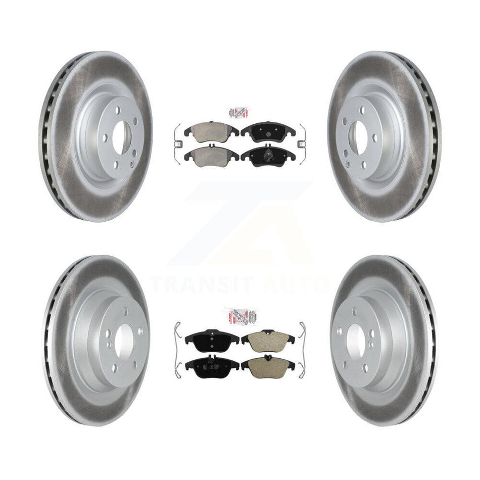Front Rear Semi-Metallic Pads And Coated Disc Brake Rotors Kit For Mercedes-Benz E550 KGA-101072