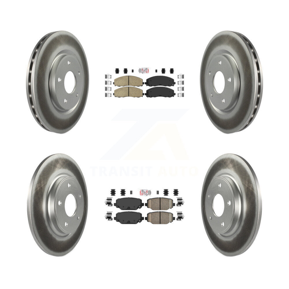 Front Rear Ceramic Pad Coat Brake Rotor Kit For Dodge Grand Caravan Journey Chrysler Town KGA-101075