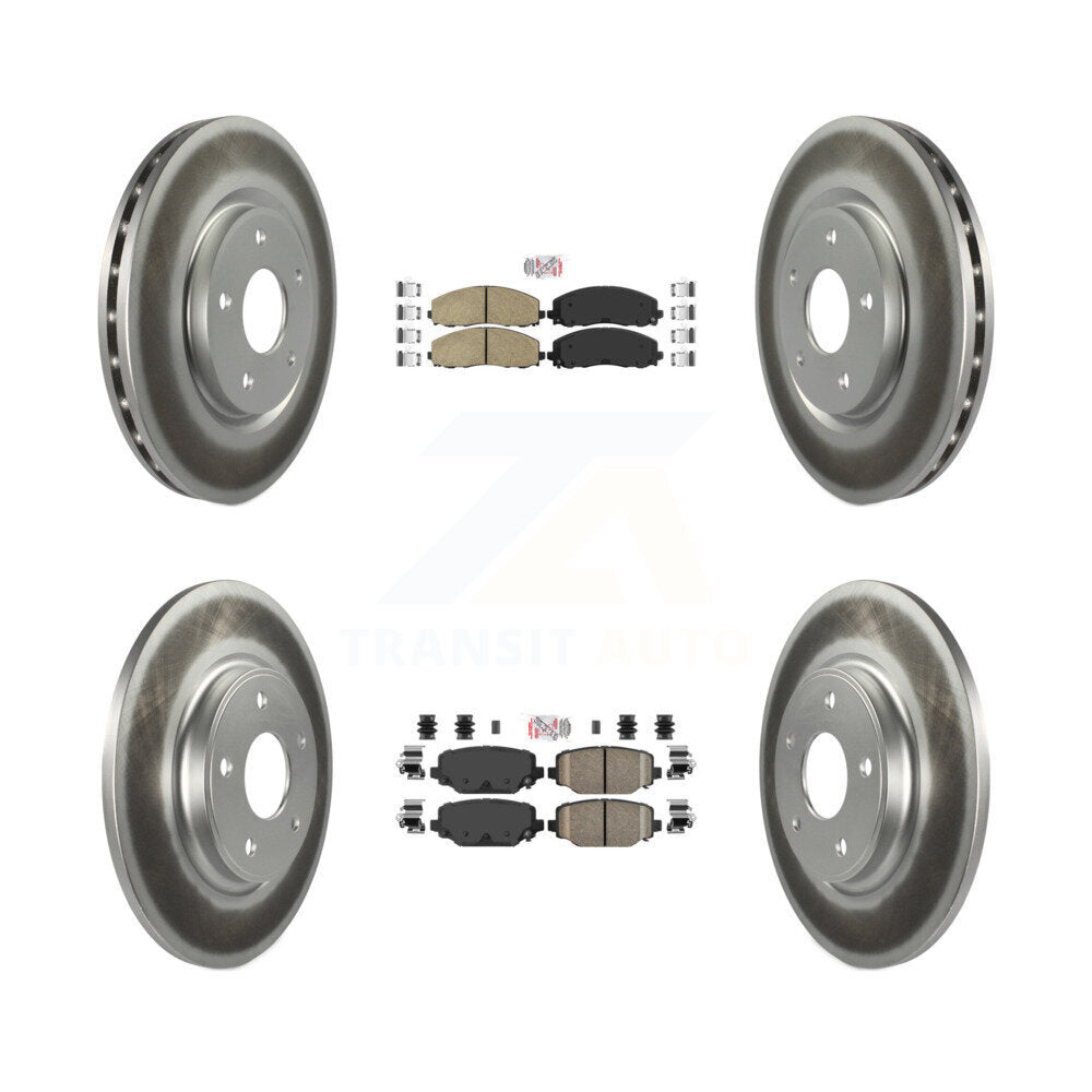 Front Rear Ceramic Pad Coat Brake Rotor Kit For Dodge Grand Caravan Journey Chrysler Town KGA-101076