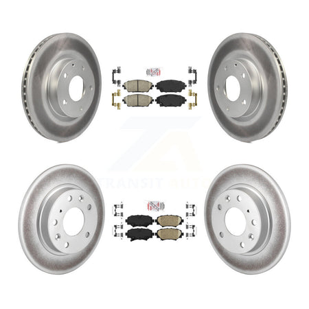 Front Rear Ceramic Pads And Coated Disc Brake Rotors Kit For Mazda 3 Sport KGA-101081