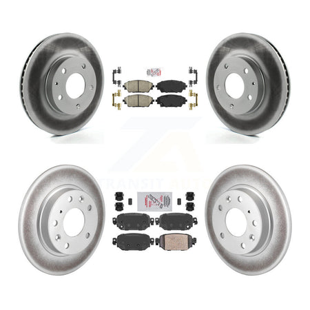 Front Rear Ceramic Pads And Coated Disc Brake Rotors Kit For 2019-2022 Mazda CX-3 FWD KGA-101084