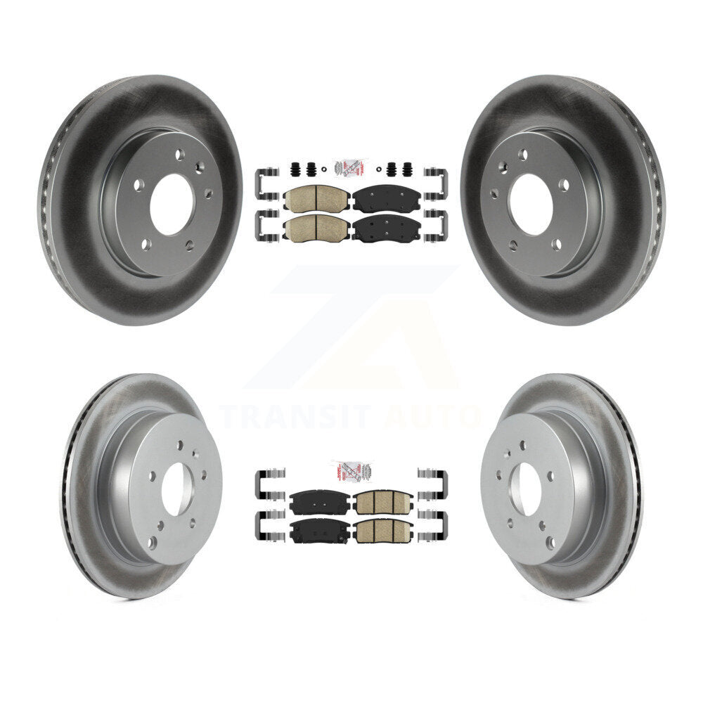 Front Rear Ceramic Pad Coat Brake Rotors Kit For Chevrolet Equinox Pontiac Torrent Saturn KGA-101119