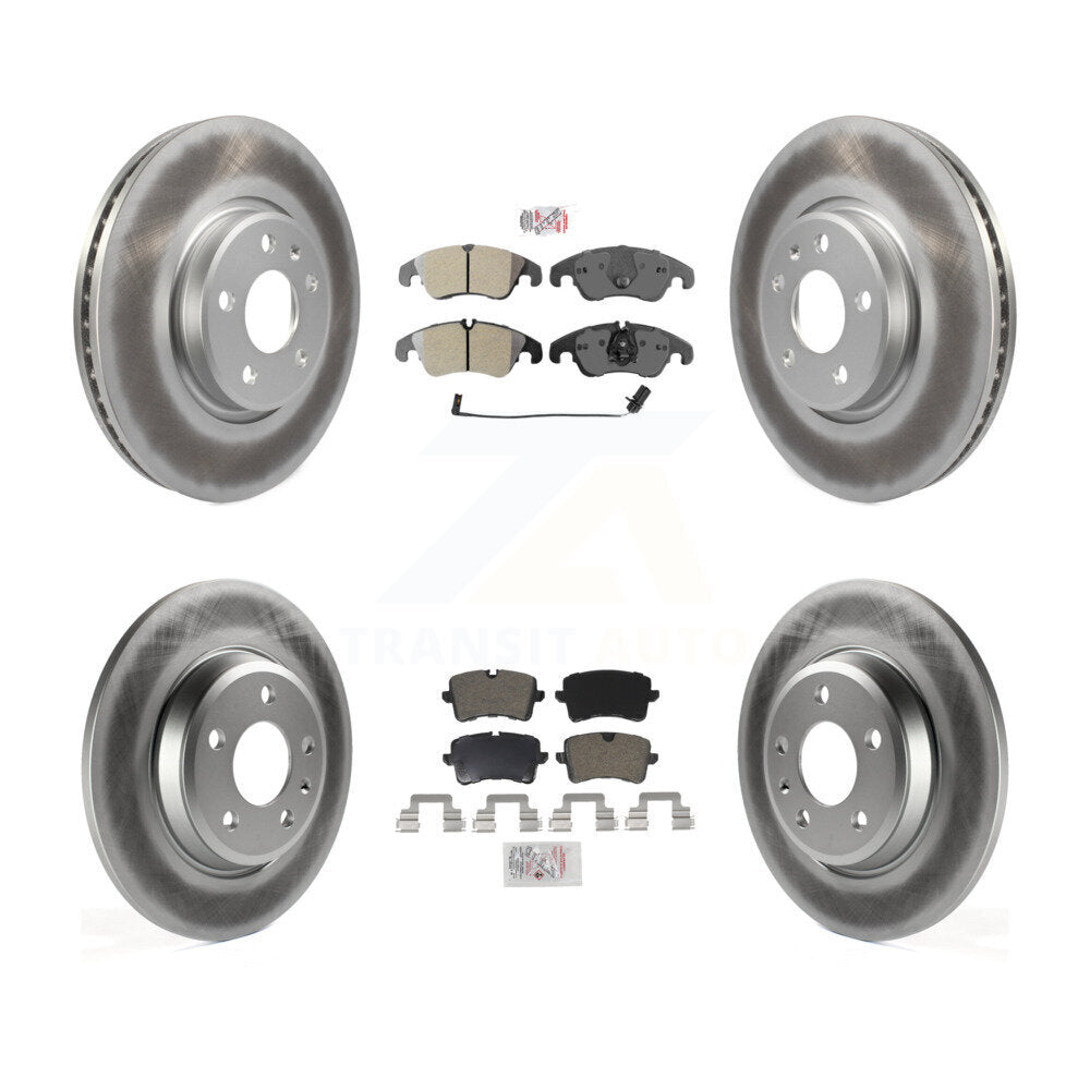 Front Rear Semi-Metallic Pads And Coated Disc Brake Rotors Kit For Audi A6 KGA-101129