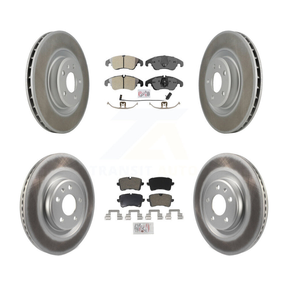 Front Rear Semi-Metallic Pads And Coated Disc Brake Rotors Kit For Audi A6 Quattro A7 KGA-101130