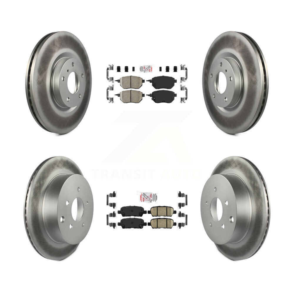 Front Rear Ceramic Pads And Coated Disc Brake Rotors Kit For Nissan Murano KGA-101134