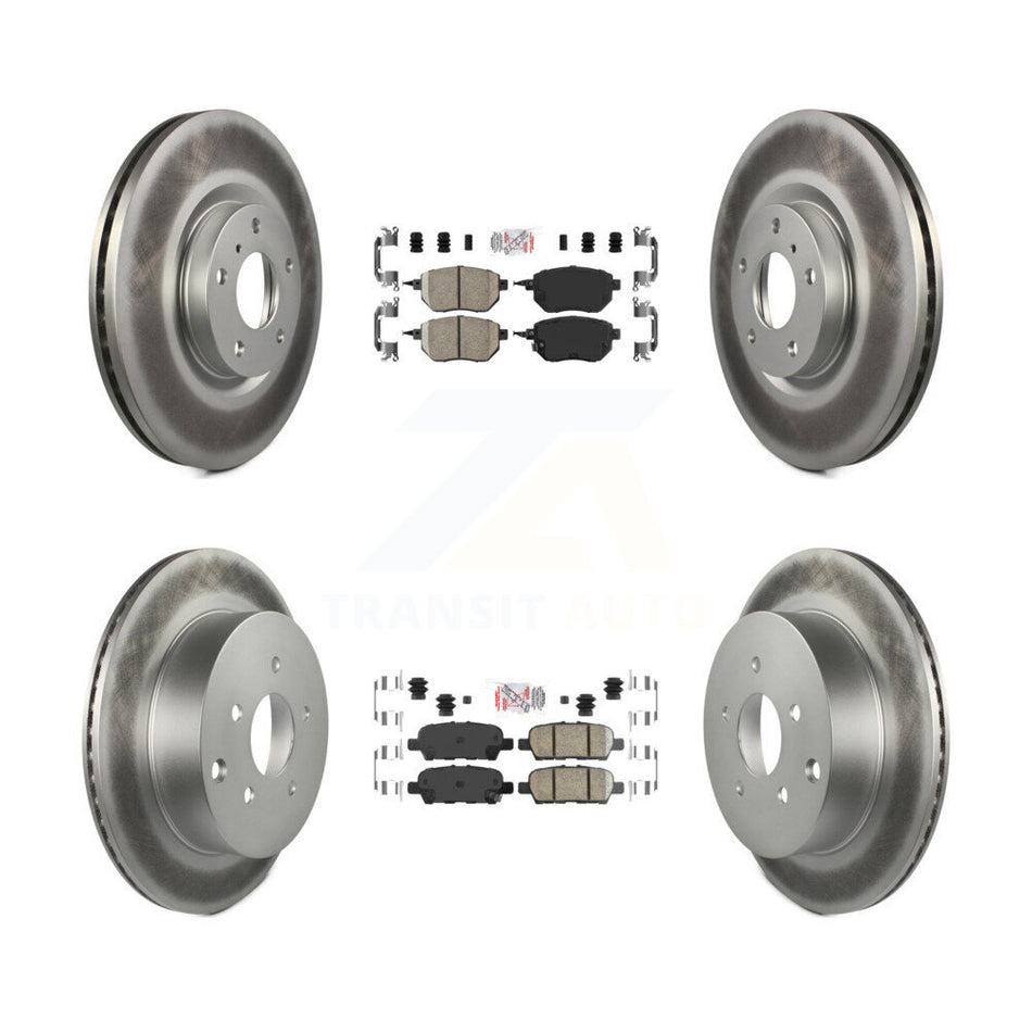 Front Rear Ceramic Pads And Coated Disc Brake Rotors Kit For Nissan Murano KGA-101137