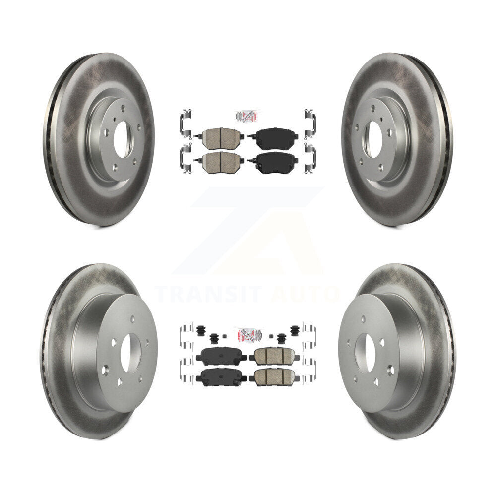 Front Rear Ceramic Pads And Coated Disc Brake Rotors Kit For Nissan Murano KGA-101138