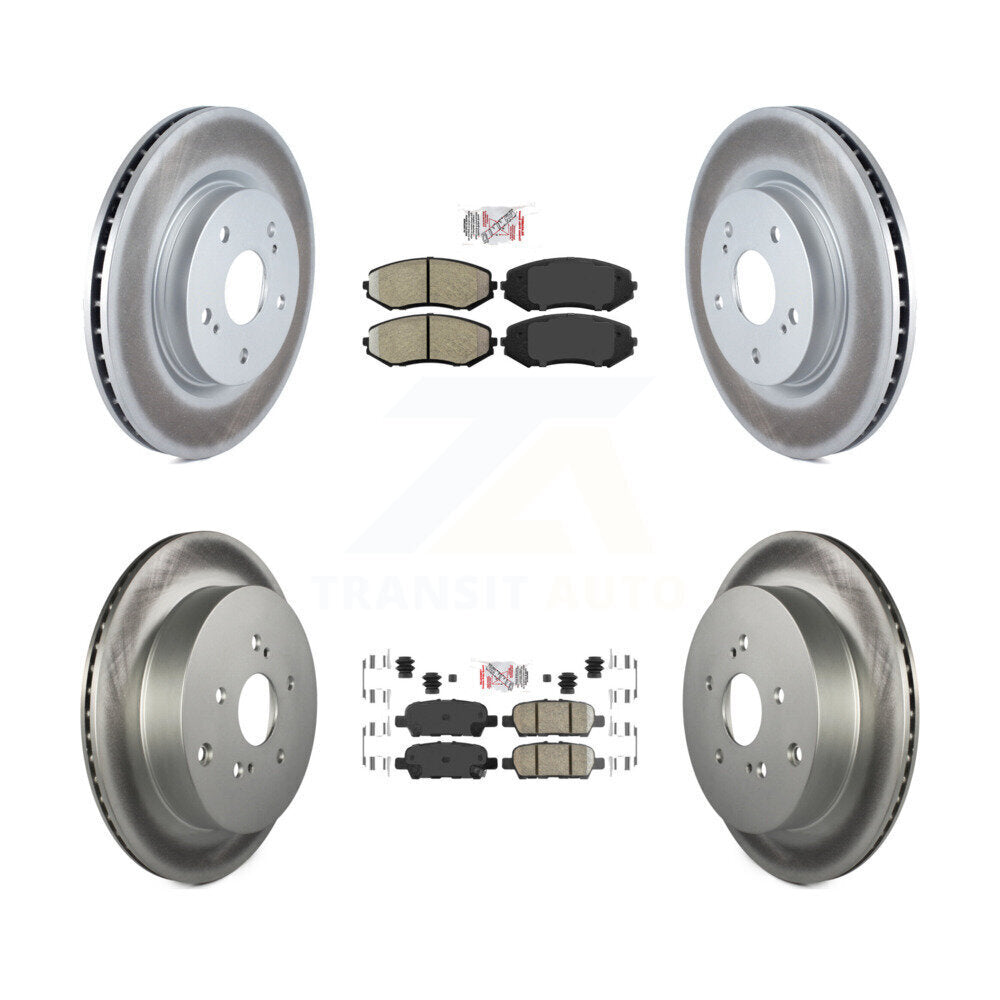 Front Semi-Metallic Rear Ceramic Pad Coated Brake Rotor Kit For 09-13 Suzuki Grand Vitara KGA-101142