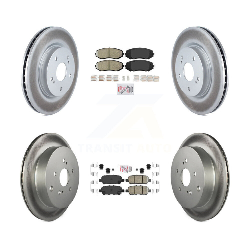 Front Semi-Metallic Rear Ceramic Pad Coated Brake Rotor Kit For 09-13 Suzuki Grand Vitara KGA-101142