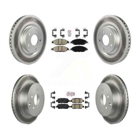 Front Rear Ceramic Pad Coated Brake Rotors Kit For Nissan Murano Pathfinder INFINITI JX35 KGA-101144