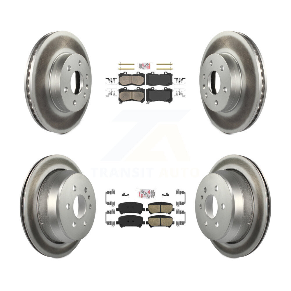 Front Rear Ceramic Pad Coated Brake Rotor Kit For 2015-2020 Chevrolet Colorado GMC Canyon KGA-101151