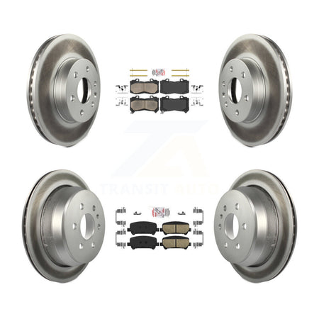 Front Rear Ceramic Pad Coated Brake Rotor Kit For 2015-2020 Chevrolet Colorado GMC Canyon KGA-101151