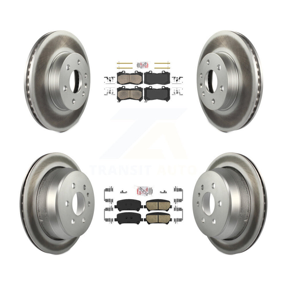 Front Rear Ceramic Pad Coated Brake Rotor Kit For 2015-2020 Chevrolet Colorado GMC Canyon KGA-101151