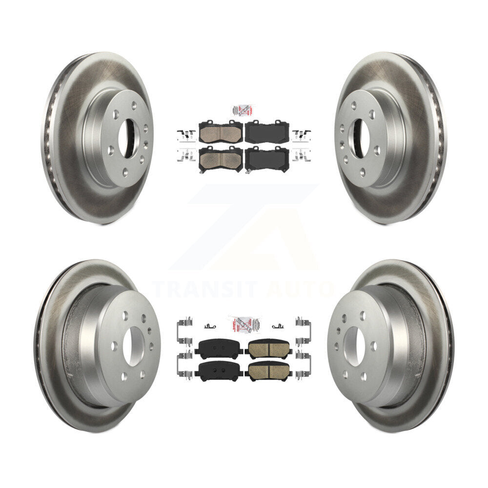 Front Rear Ceramic Pad Coated Brake Rotor Kit For 2015-2020 Chevrolet Colorado GMC Canyon KGA-101152