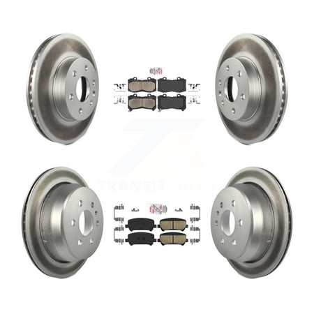 Front Rear Ceramic Pad Coated Brake Rotor Kit For 2015-2020 Chevrolet Colorado GMC Canyon KGA-101152