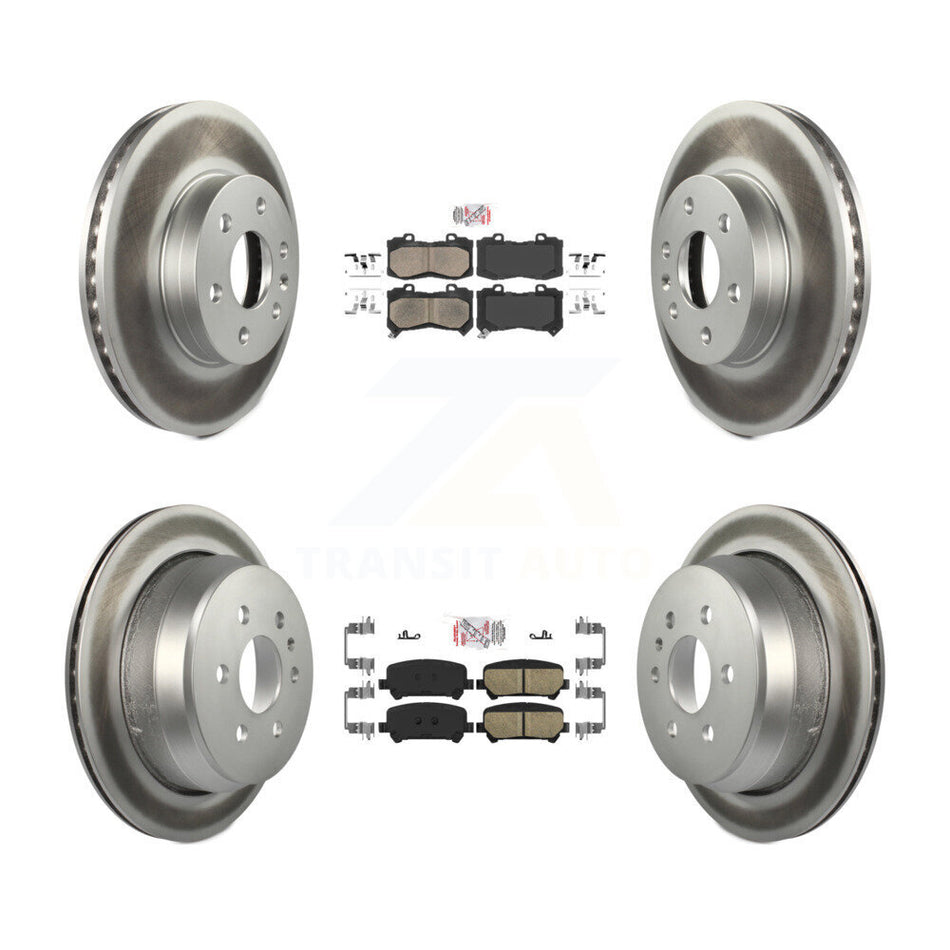 Front Rear Ceramic Pad Coated Brake Rotor Kit For 2015-2020 Chevrolet Colorado GMC Canyon KGA-101152