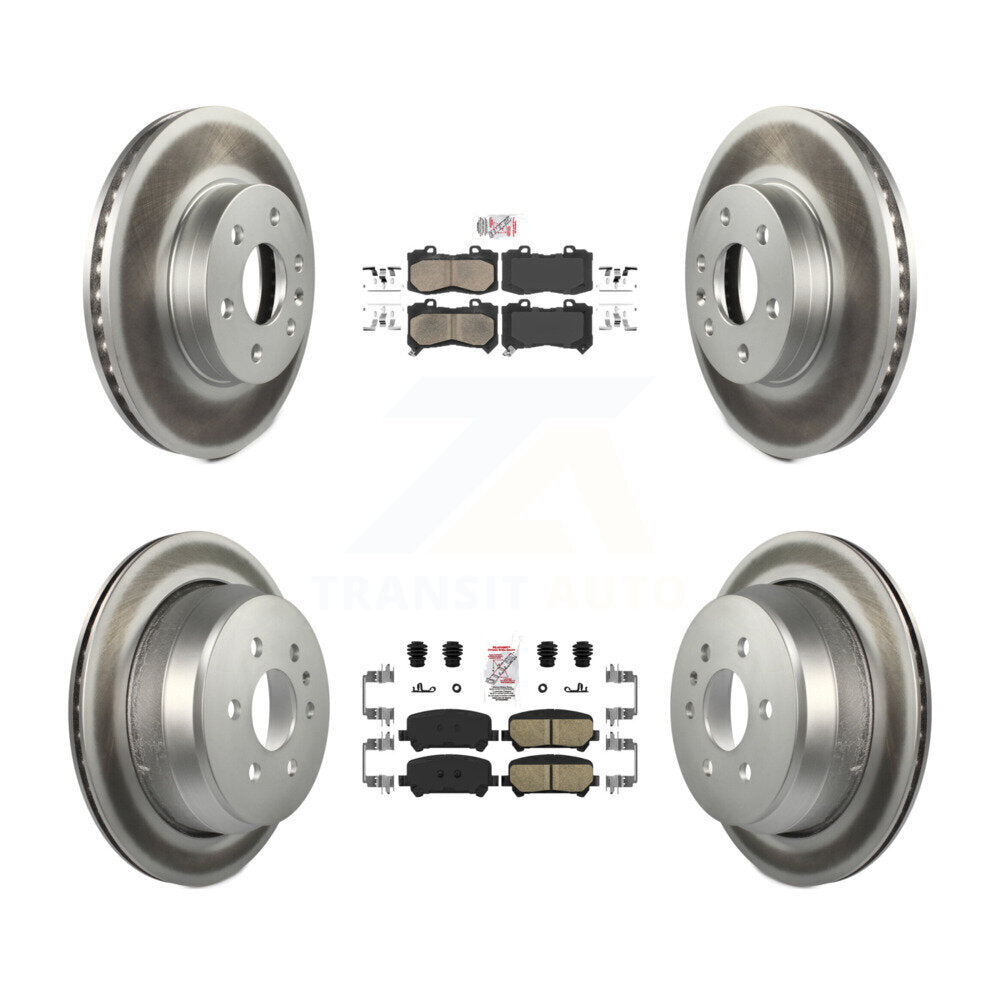 Front Rear Ceramic Pad Coated Brake Rotor Kit For 2015-2020 Chevrolet Colorado GMC Canyon KGA-101154