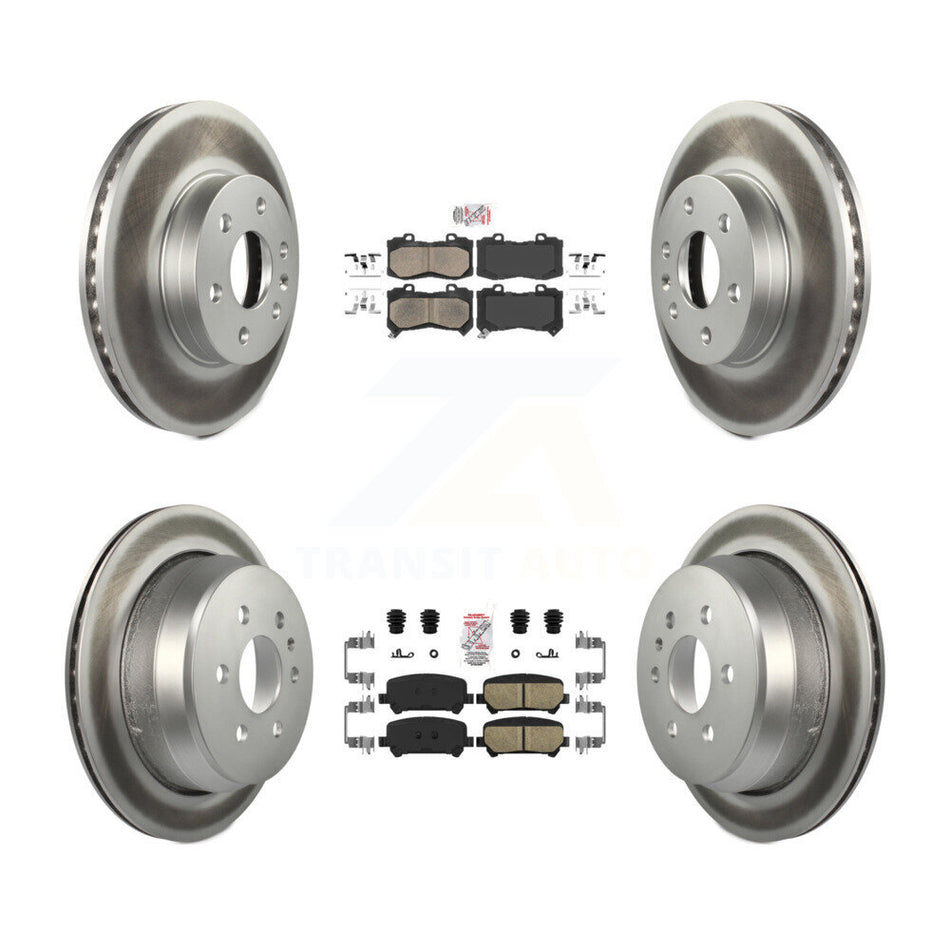 Front Rear Ceramic Pad Coated Brake Rotor Kit For 2015-2020 Chevrolet Colorado GMC Canyon KGA-101154