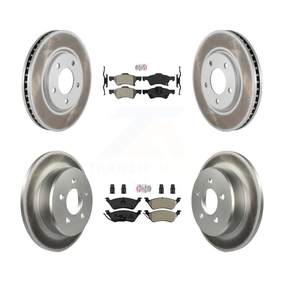 Front Rear Semi-Metallic Pad Coat Brake Rotor Kit For Dodge Grand Caravan Chrysler Town & KGA-101155