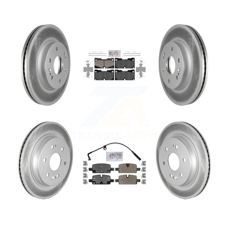 Front Ceramic Rear Semi-Metallic Pad Coat Brake Rotors Kit For Chevrolet GMC Silverado XL KGA-101158