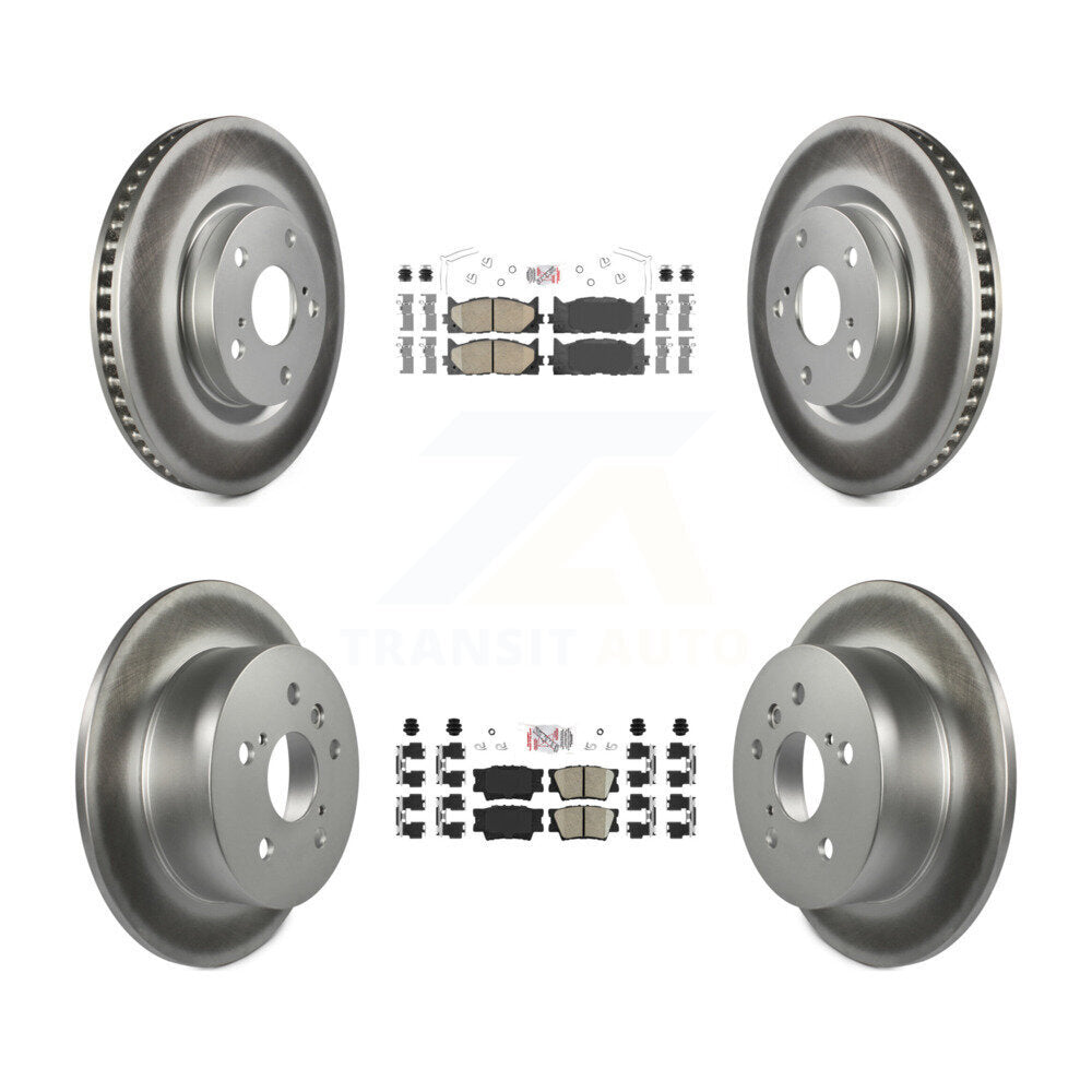 Front Rear Ceramic Pad Coated Brake Rotors Kit For Toyota Camry Lexus ES350 Avalon ES300h KGA-101185