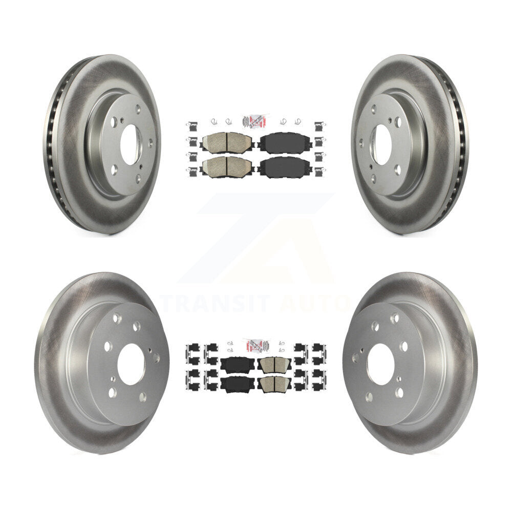 Front Rear Ceramic Pads And Coated Disc Brake Rotors Kit For Toyota RAV4 Lexus HS250h KGA-101186