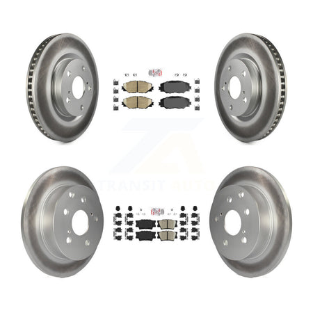 Front Rear Ceramic Pads And Coated Disc Brake Rotors Kit For Toyota RAV4 KGA-101189