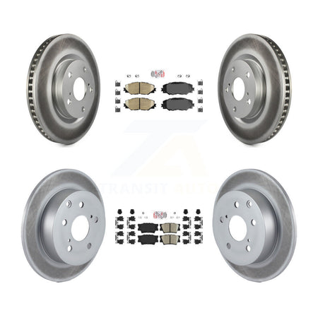 Front Rear Ceramic Pads And Coated Disc Brake Rotors Kit For Toyota Matrix Pontiac Vibe KGA-101193