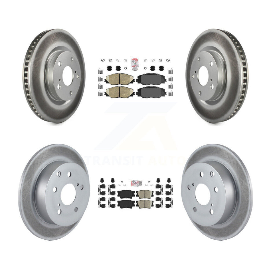 Front Rear Ceramic Pads And Coated Disc Brake Rotors Kit For Toyota Matrix Pontiac Vibe KGA-101194