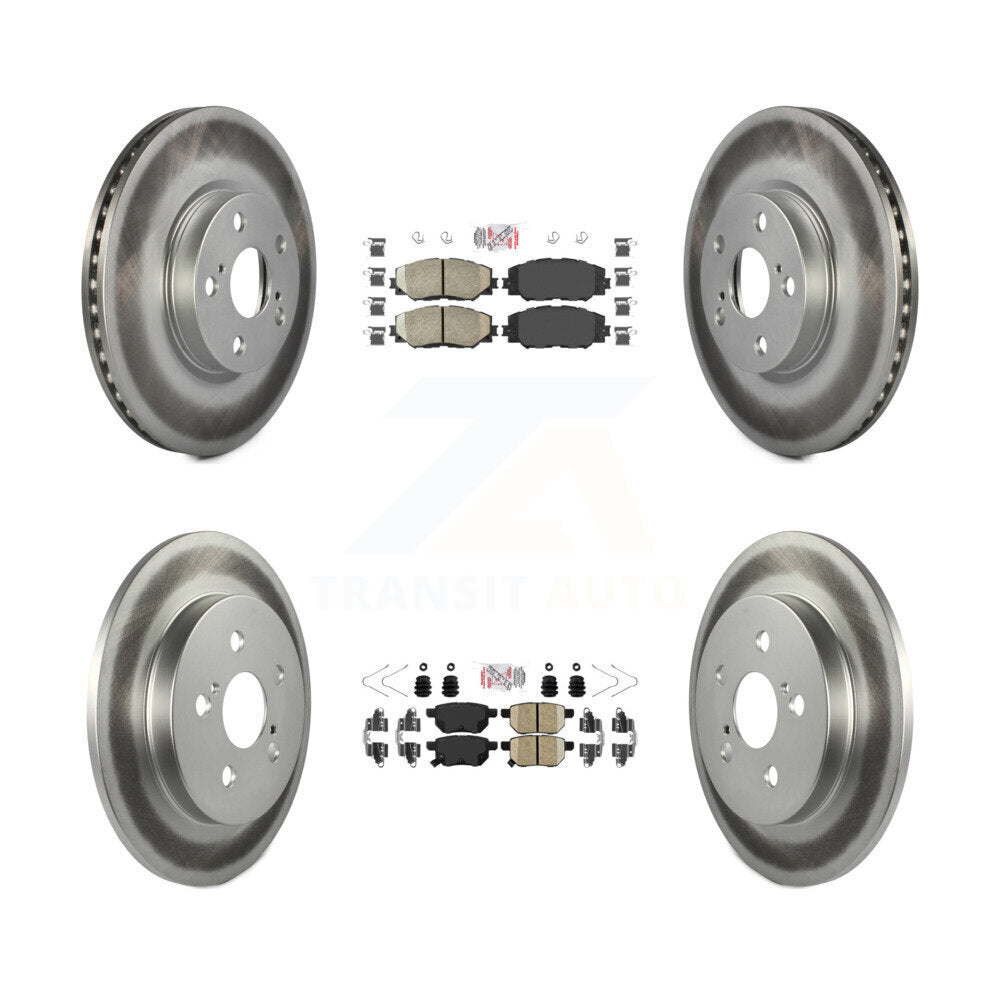 Front Rear Ceramic Pad Coated Disc Brake Rotor Kit For Toyota Corolla Matrix Pontiac Vibe KGA-101195