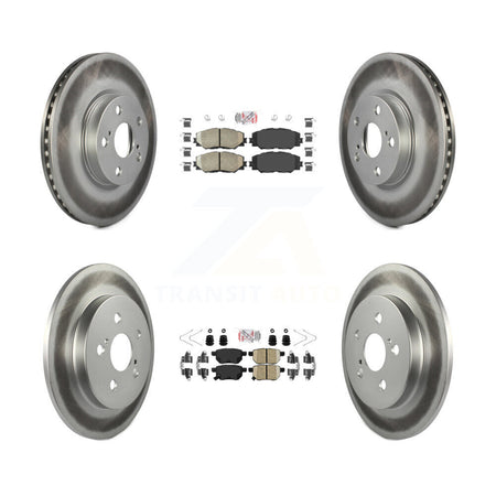 Front Rear Ceramic Pad Coated Disc Brake Rotor Kit For Toyota Corolla Matrix Pontiac Vibe KGA-101195