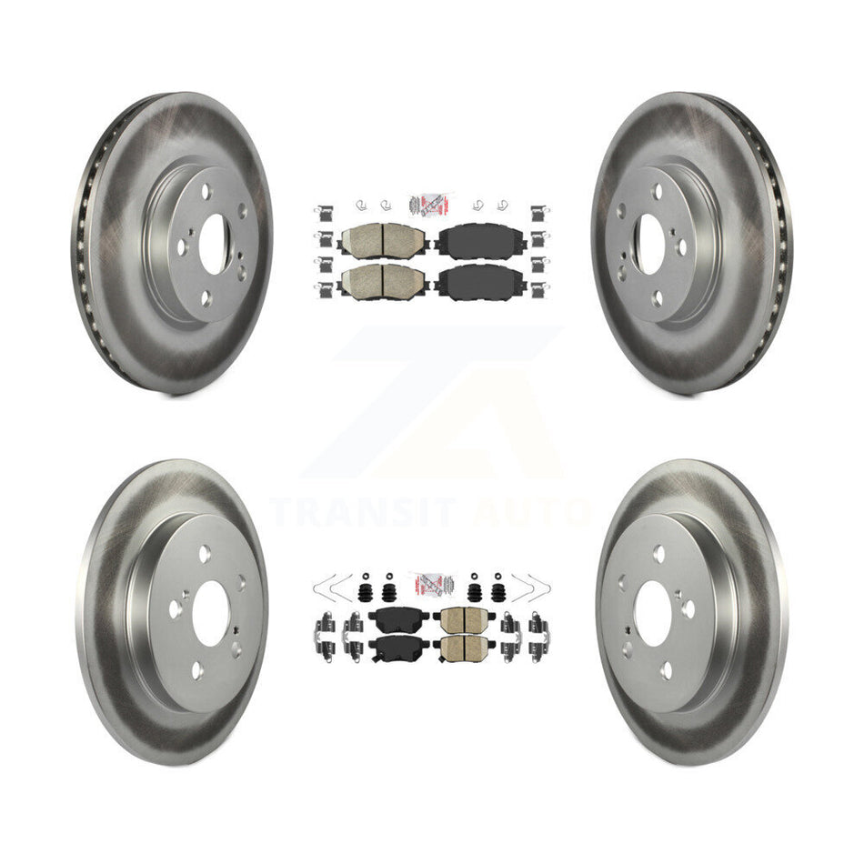 Front Rear Ceramic Pad Coated Disc Brake Rotor Kit For Toyota Corolla Matrix Pontiac Vibe KGA-101195