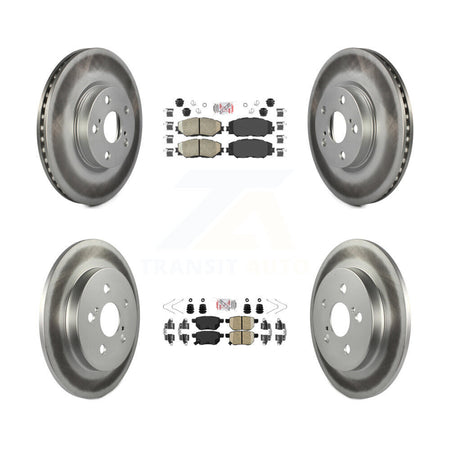 Front Rear Ceramic Pad Coated Disc Brake Rotor Kit For Toyota Corolla Matrix Pontiac Vibe KGA-101196