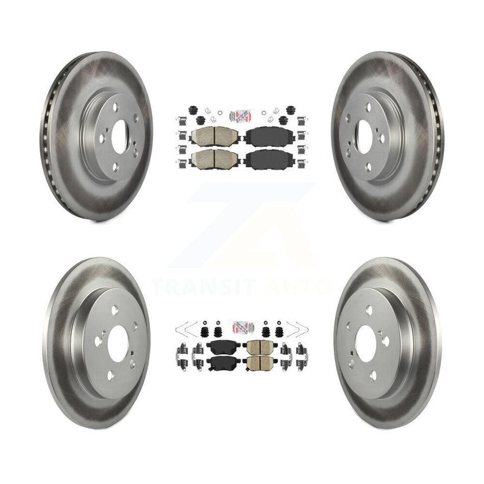 Front Rear Ceramic Pad Coated Disc Brake Rotor Kit For Toyota Corolla Matrix Pontiac Vibe KGA-101196