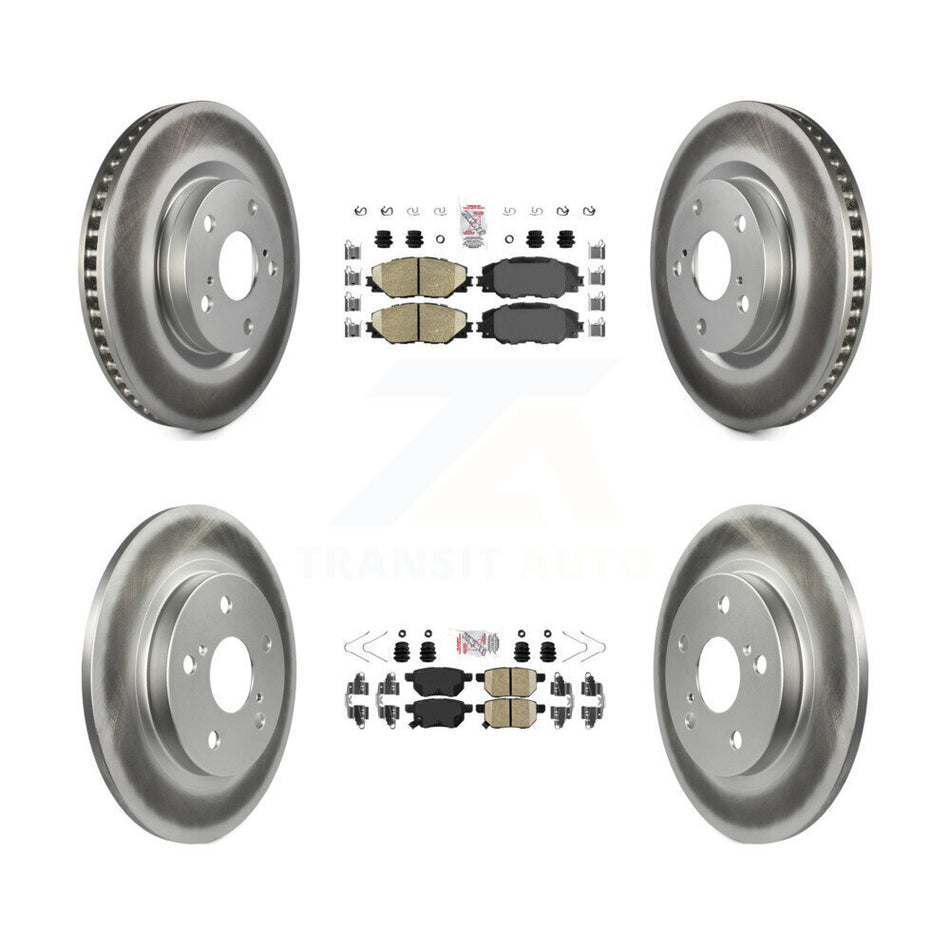 Front Rear Ceramic Pad & Coated Brake Rotor Kit For Toyota Matrix Pontiac Vibe Corolla iM KGA-101198