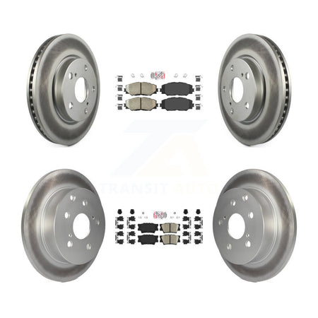 Front Rear Ceramic Pads And Coated Disc Brake Rotors Kit For Toyota RAV4 Lexus HS250h KGA-101204