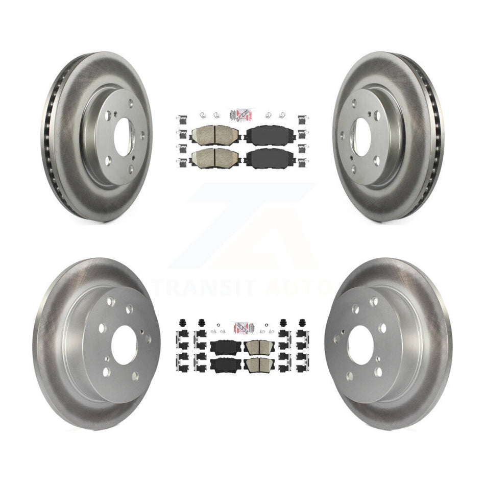 Front Rear Ceramic Pads And Coated Disc Brake Rotors Kit For Toyota RAV4 Lexus HS250h KGA-101204