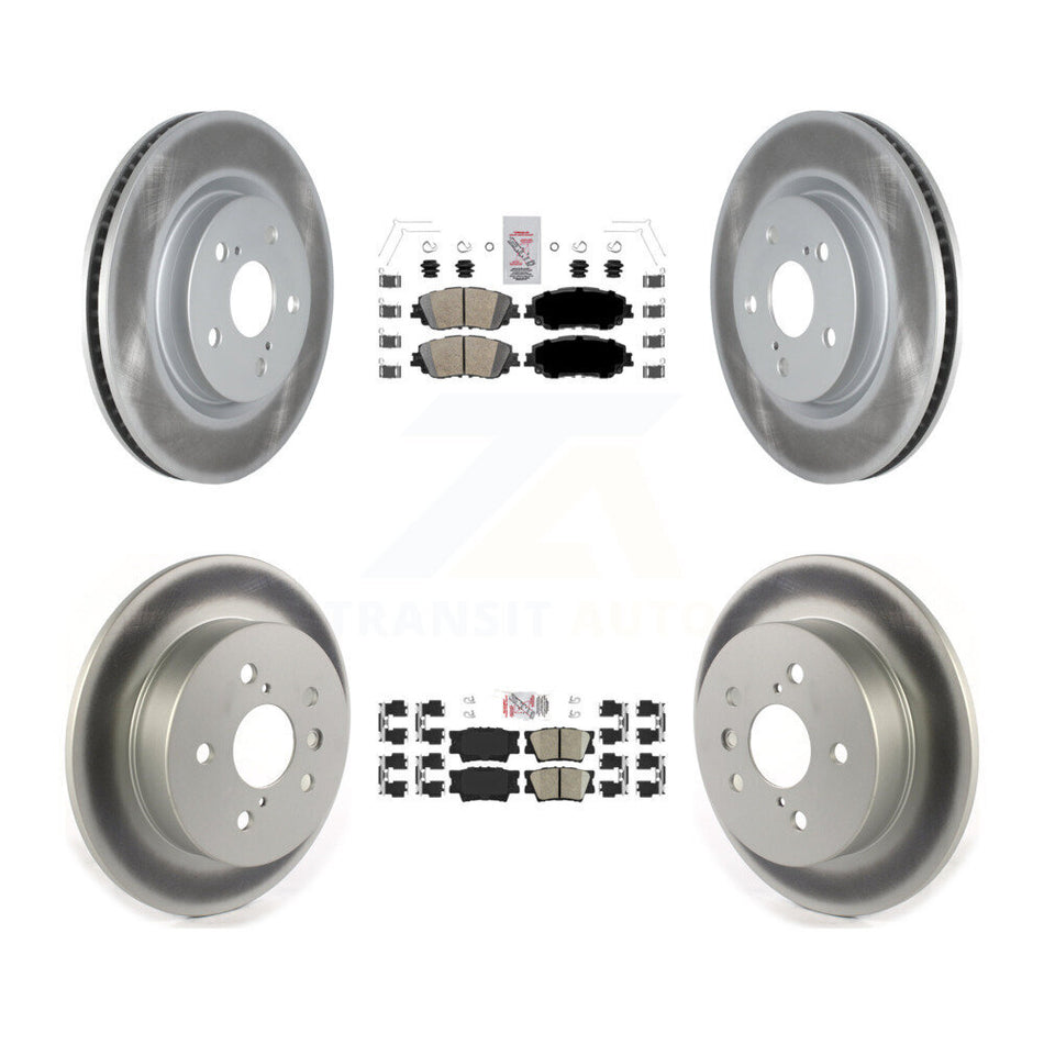 Front Rear Ceramic Pads And Coated Disc Brake Rotors Kit For Toyota Camry KGA-101206
