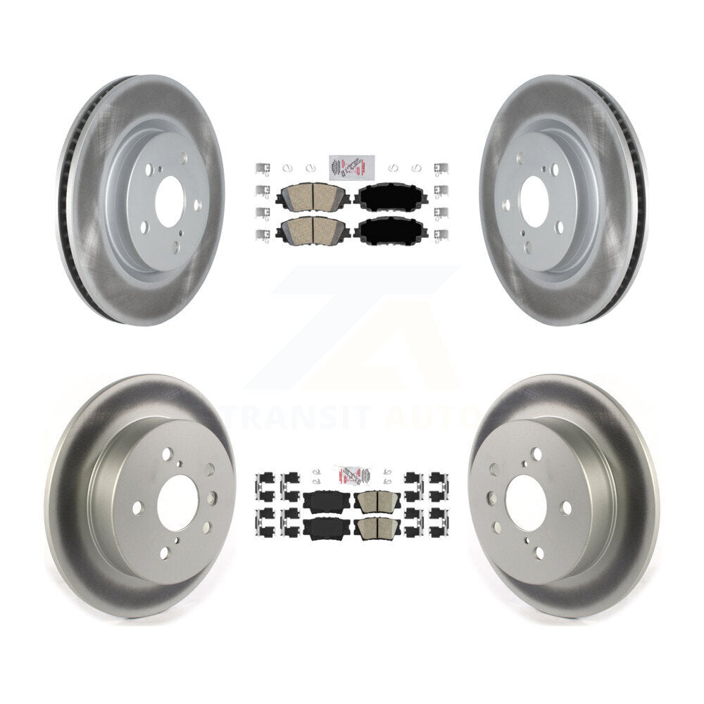 Front Rear Ceramic Pads And Coated Disc Brake Rotors Kit For Toyota Camry KGA-101207