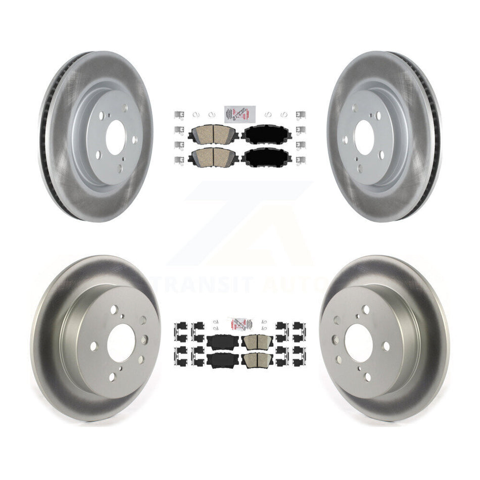 Front Rear Ceramic Pads And Coated Disc Brake Rotors Kit For Toyota Camry KGA-101207