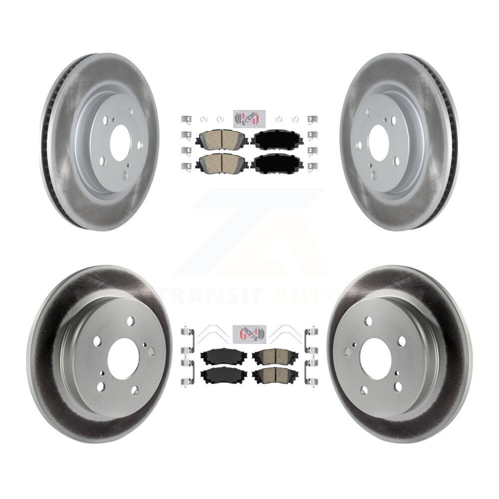Front Rear Ceramic Pad & Coated Brake Rotor Kit For Toyota RAV4 Camry Corolla Cross Lexus KGA-101213