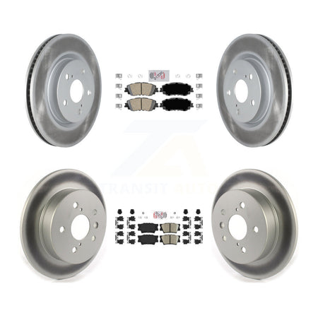 Front Rear Ceramic Pads And Coated Disc Brake Rotors Kit For Toyota Camry KGA-101215