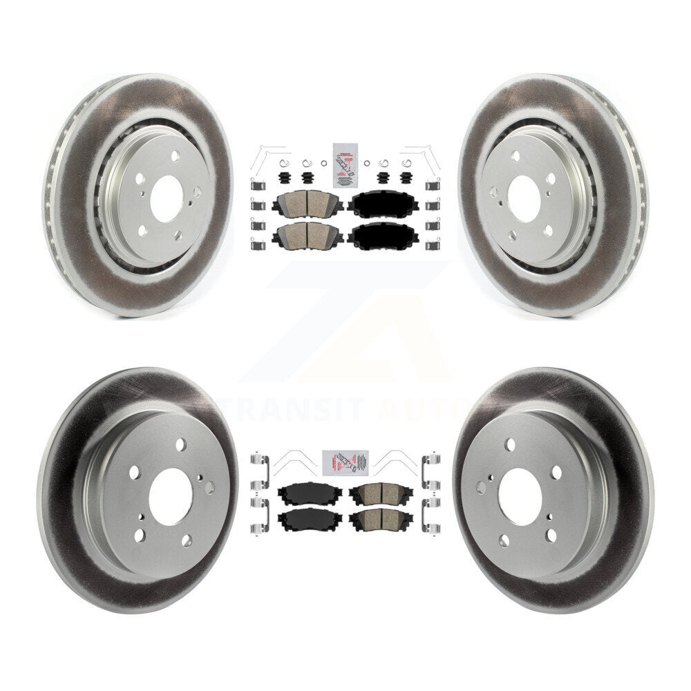 Front Rear Ceramic Pad Coated Brake Rotors Kit For 2020 Toyota Camry XSE With TRD Package KGA-101226