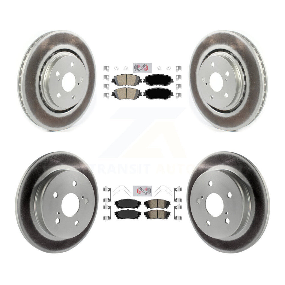 Front Rear Ceramic Pad Coated Brake Rotors Kit For 2020 Toyota Camry XSE With TRD Package KGA-101228